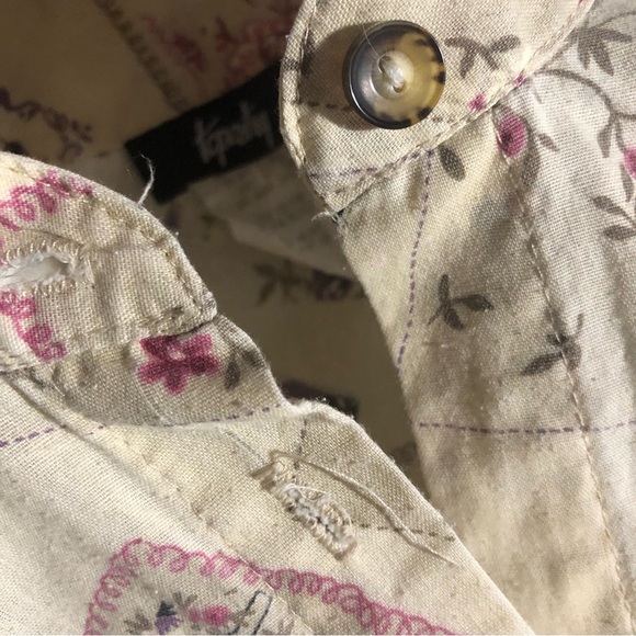 Vintage 70s tapestry grandma prairie cottagecore floral button up top - Picture 12 of 14